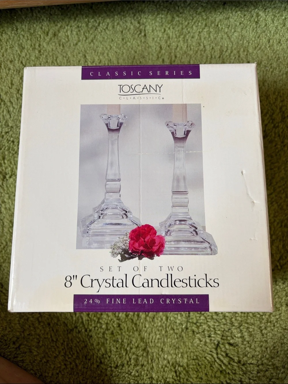 Tuscany Classic Series Clear Crystal Candlesticks - Set of 2